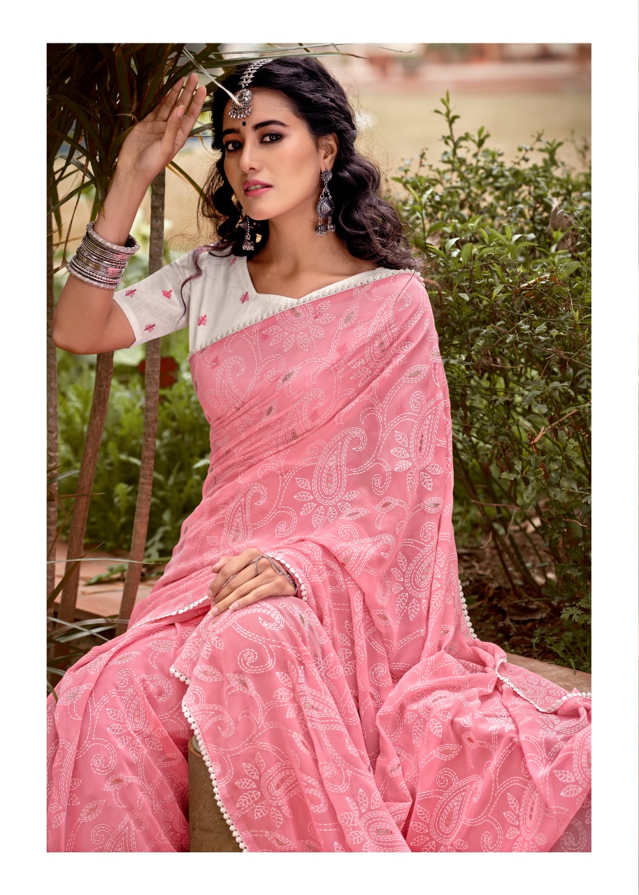 lt kashvi creation akansha georgette regal look  saree catalog