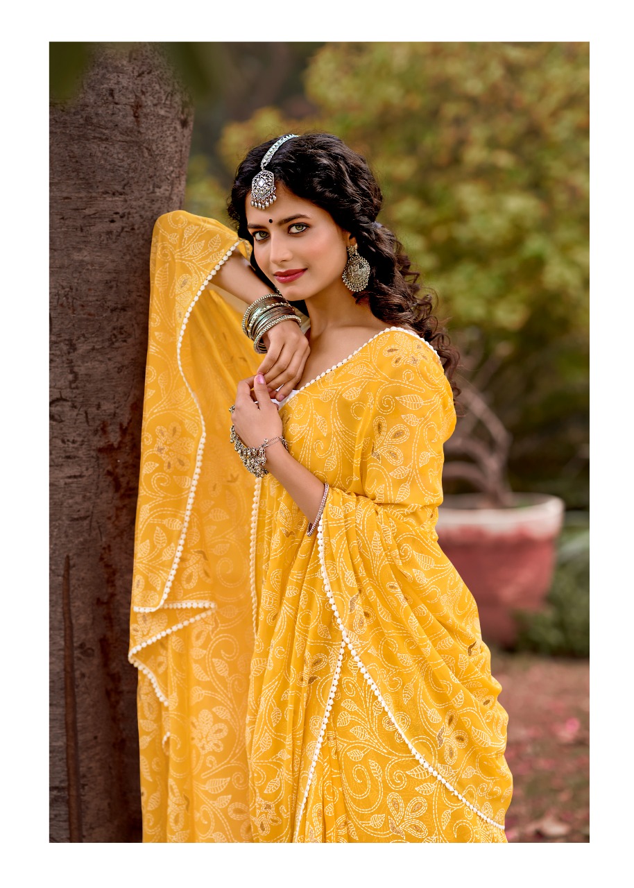 lt kashvi creation akansha georgette regal look  saree catalog