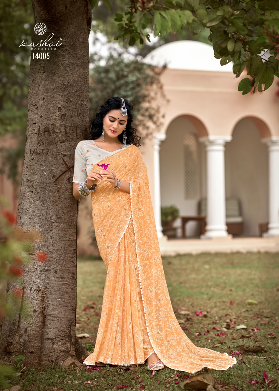 lt kashvi creation akansha georgette regal look  saree catalog