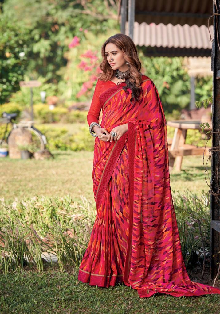 lt kashvi creation kavya georgette innovative print saree catalog