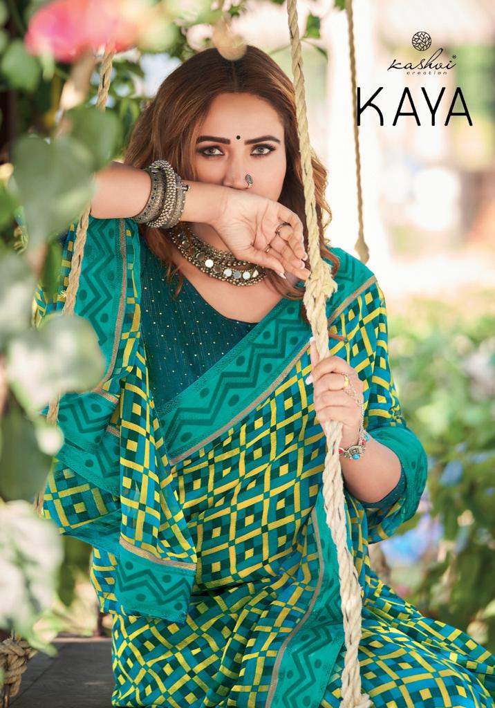 lt kashvi creation kavya georgette innovative print saree catalog