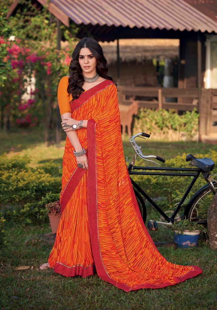 lt kashvi creation kavya georgette innovative print saree catalog