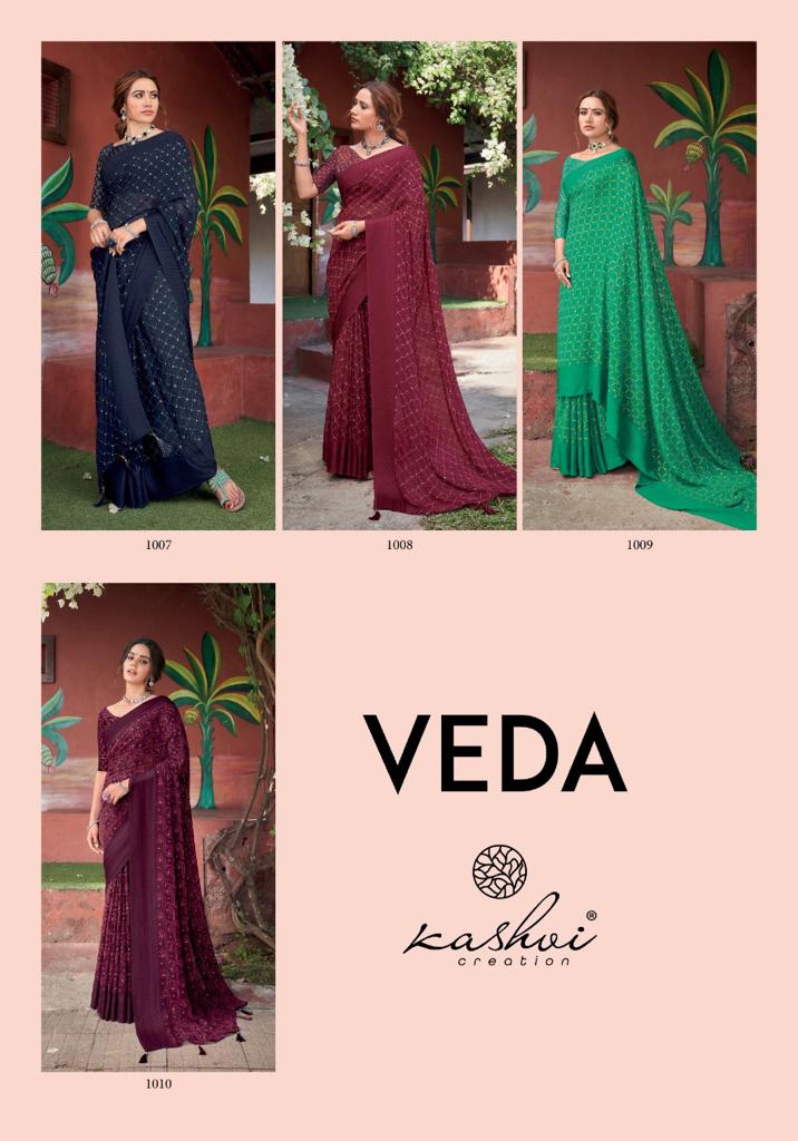 lt saree kashvi creation veda graceful print saree catalog