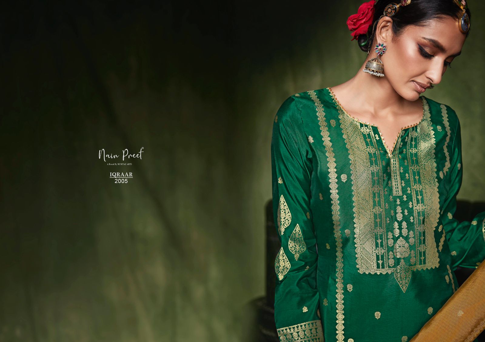 mumtaz art nainpreet iqraar silk festive look salwar suit catalog