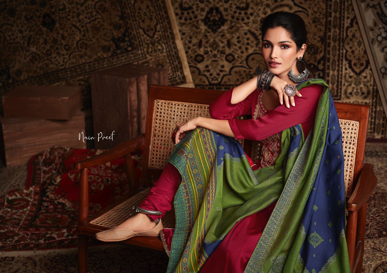 mumtaz art rango ki duniya kantha tusser silk exclusive print salwar suit catalog