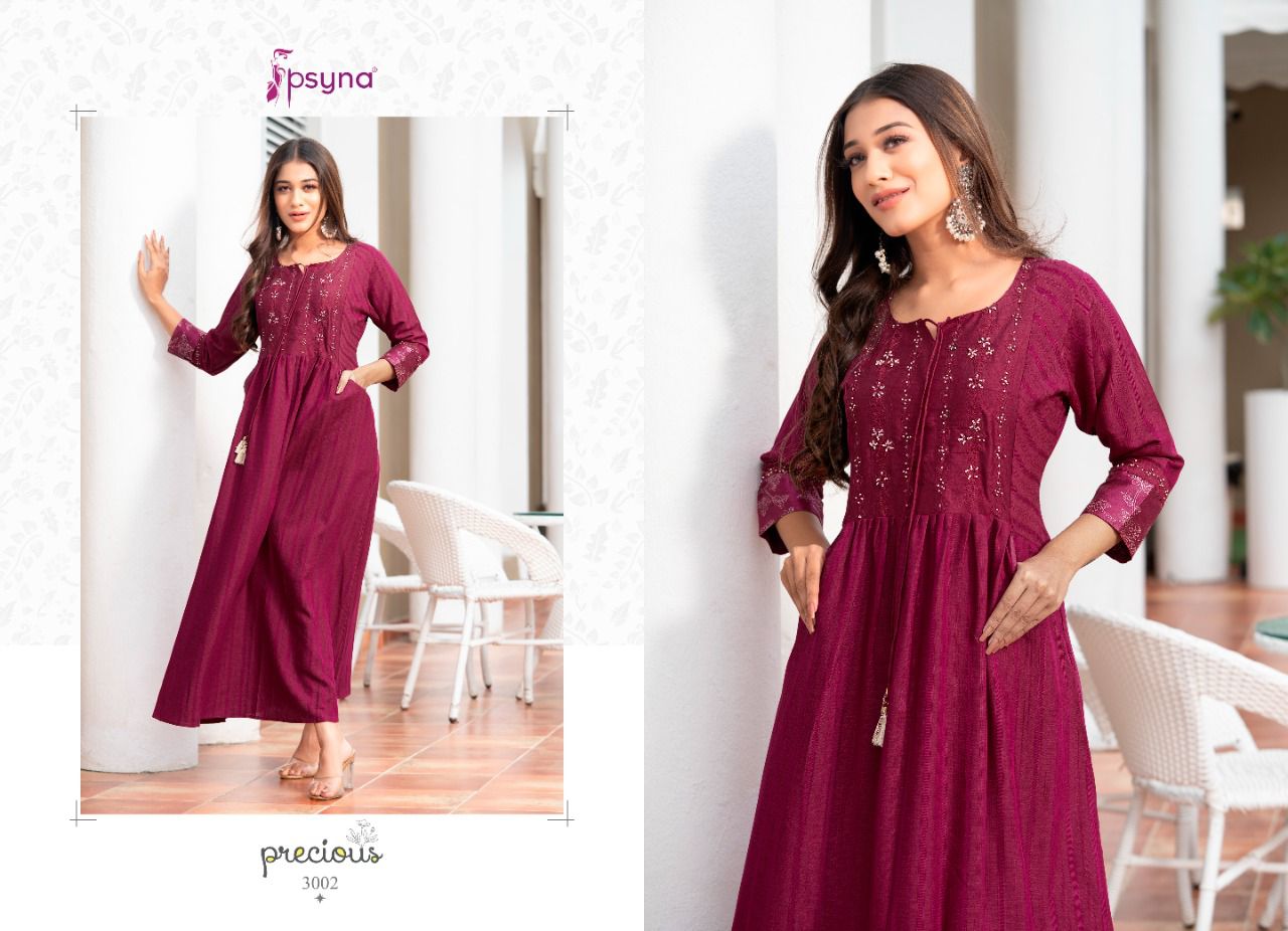 psyna precious vol 3 muslin rayon cotton innovalive look Classy Embro Gowns catalog