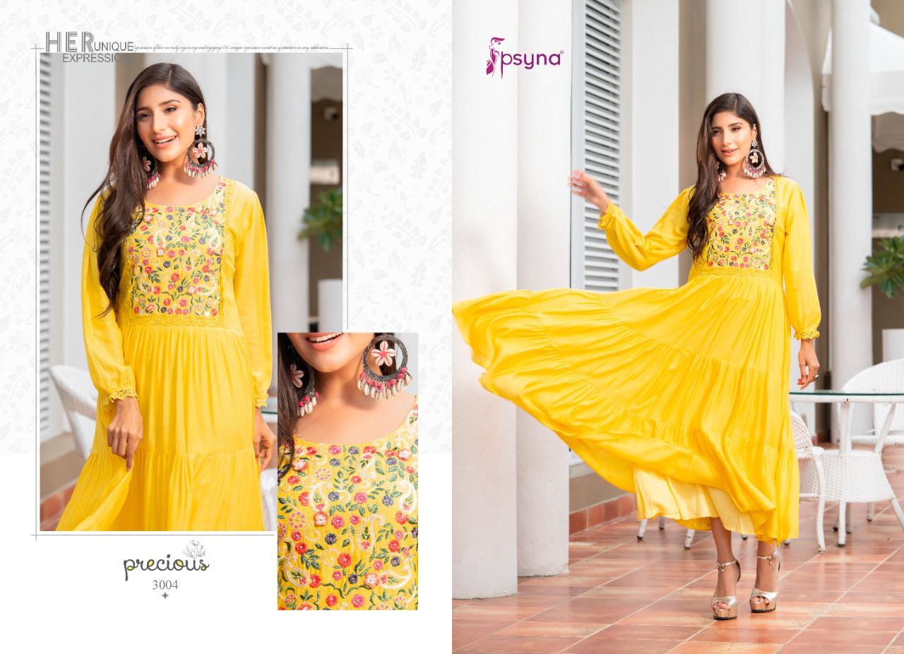 psyna precious vol 3 muslin rayon cotton innovalive look Classy Embro Gowns catalog