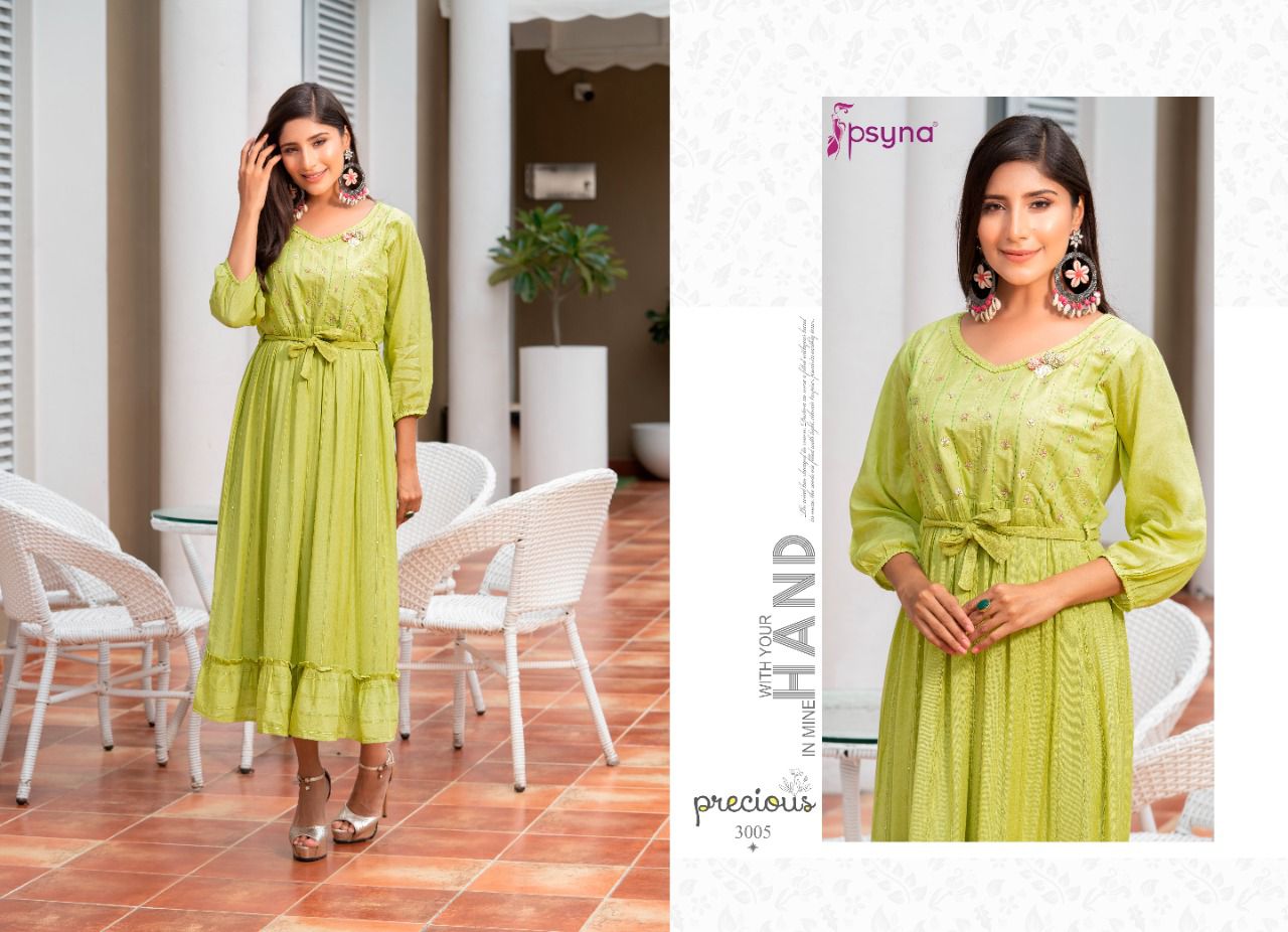 psyna precious vol 3 muslin rayon cotton innovalive look Classy Embro Gowns catalog