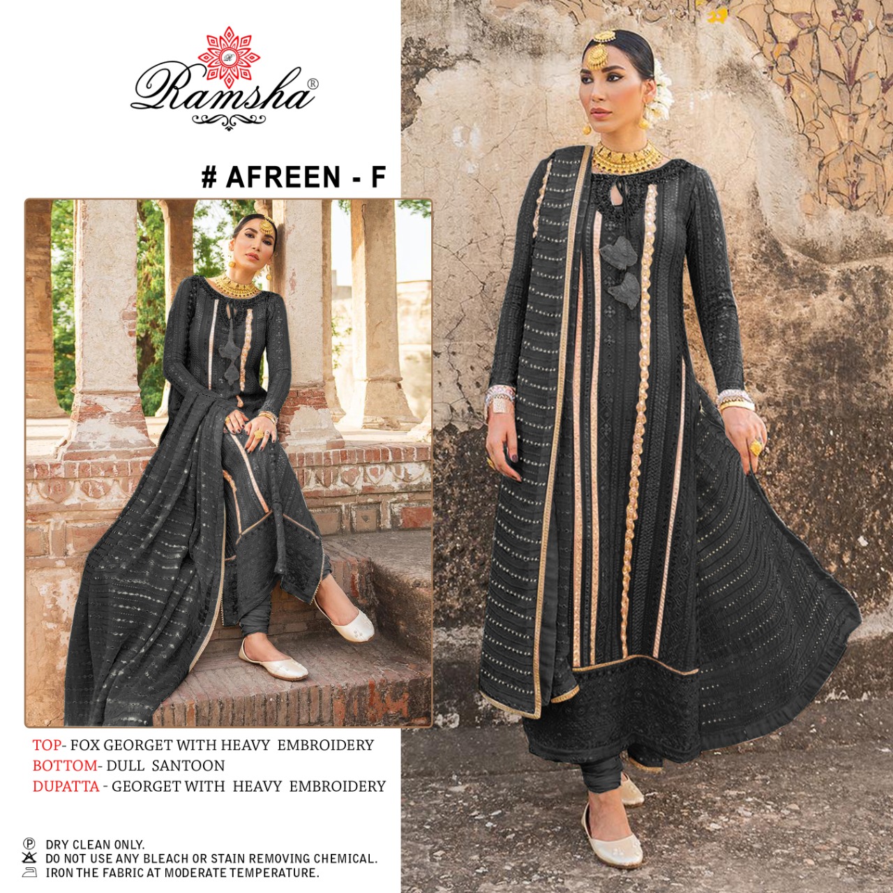 Ramsha Afreen f Salwar Kameez Georgette Singles