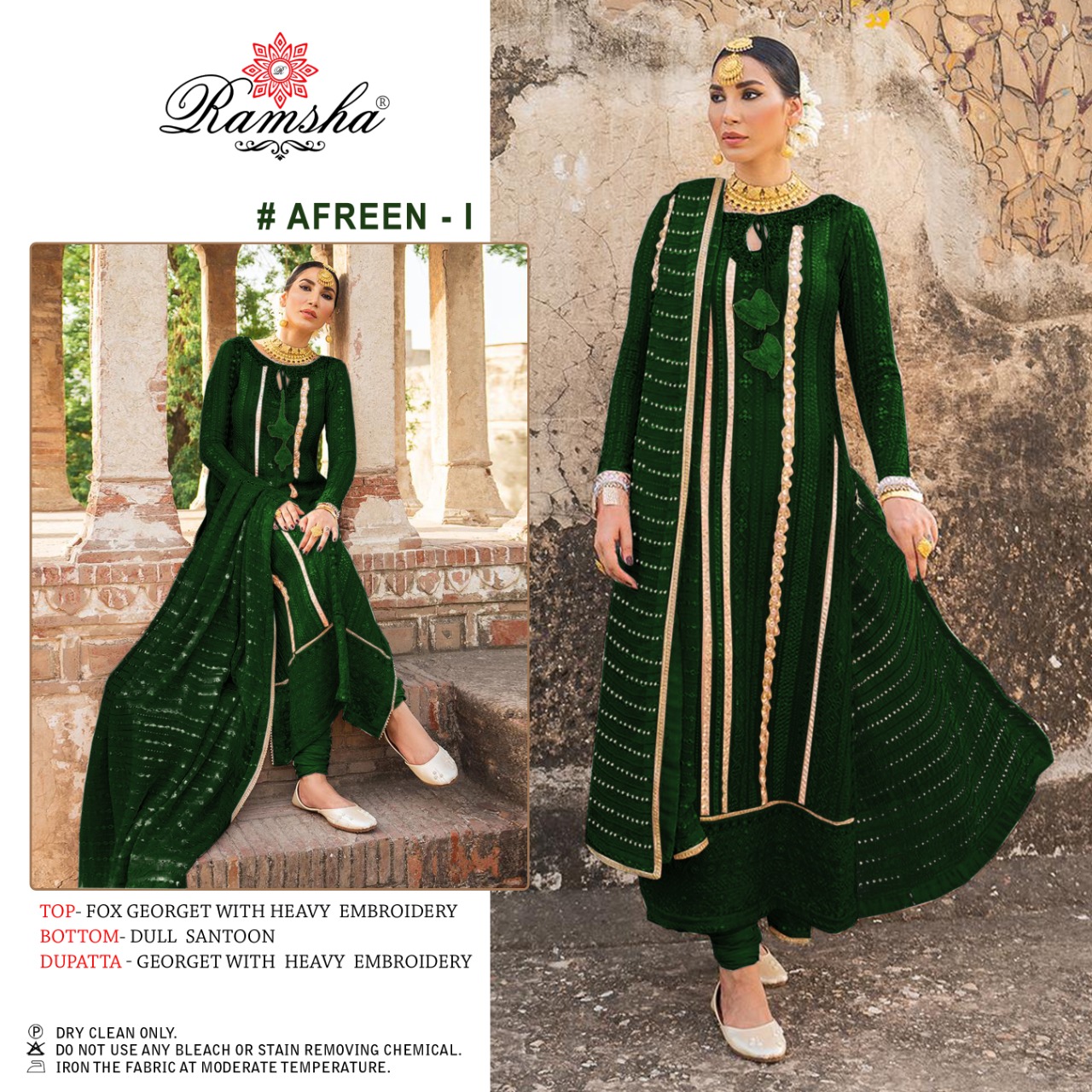 Ramsha Afreen i Salwar Kameez Georgette Singles