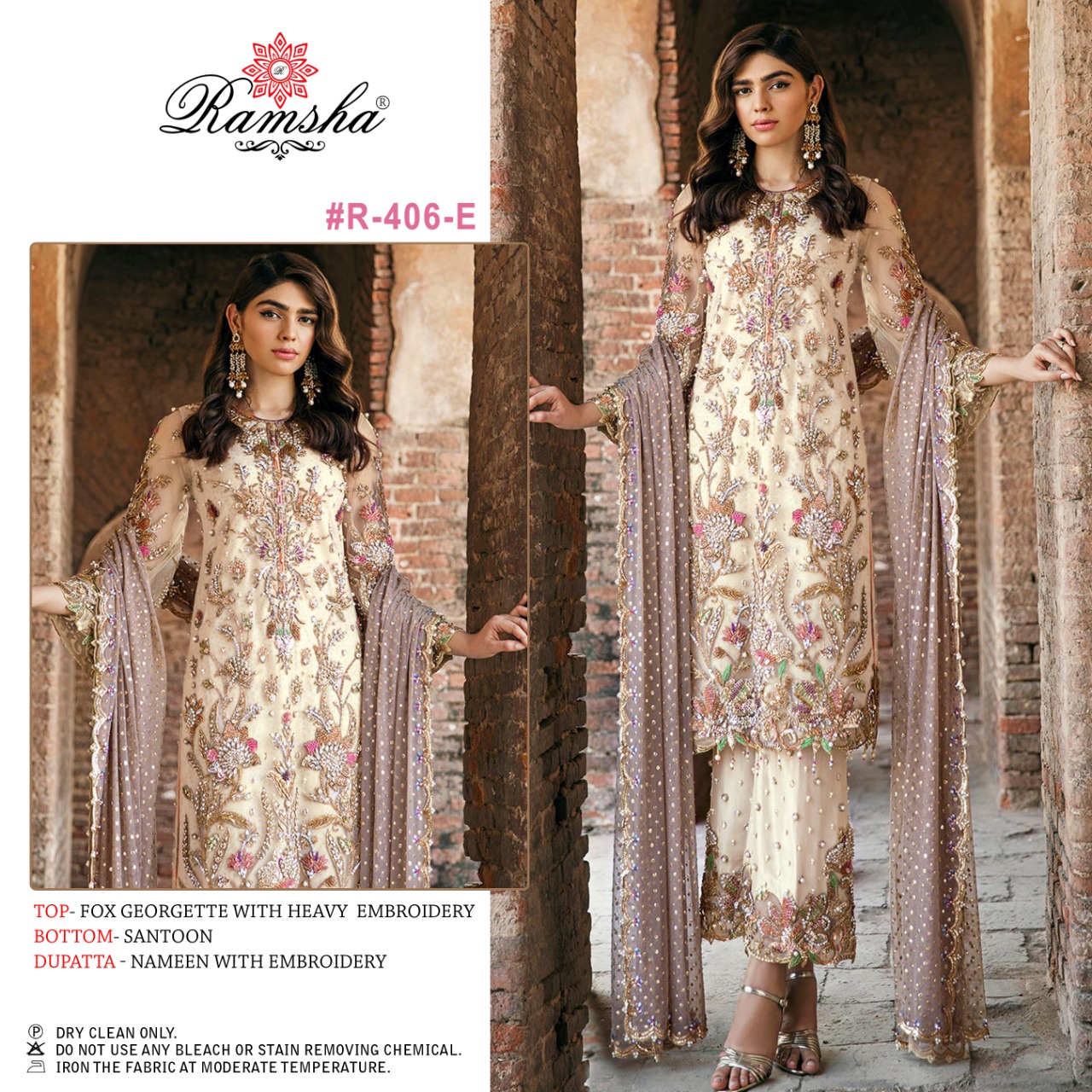 Ramsha RAMSHA R-406 E Salwar Kameez Georgette Singles