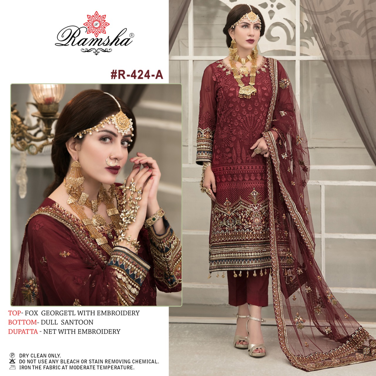 ramsha ramsha r 424 nx georget decent look salwar suit catalog