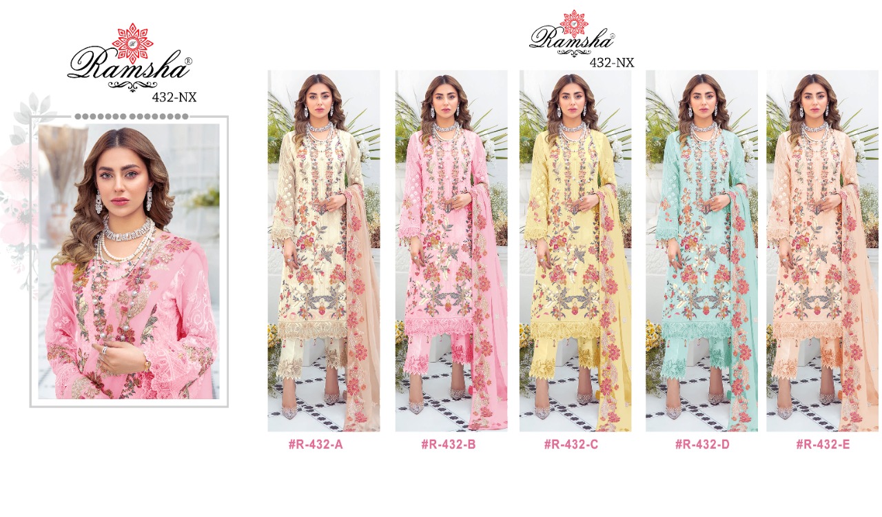 ramsha ramsha r 432 nx georgette astonishing salwar suit catalog