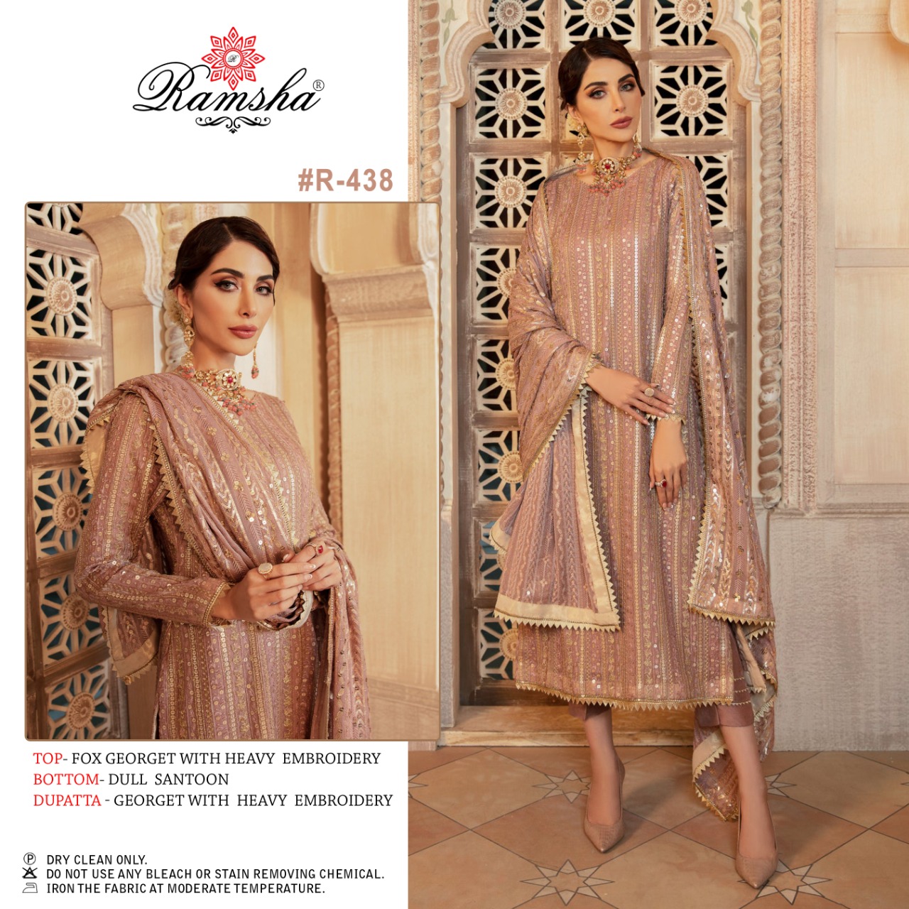 Ramsha Ramsha R-438 Salwar Kameez Georgette Singles