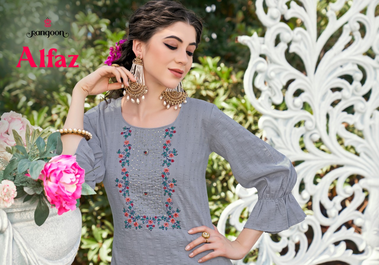 rangoon alfaz chinon innovative style kurti catalog