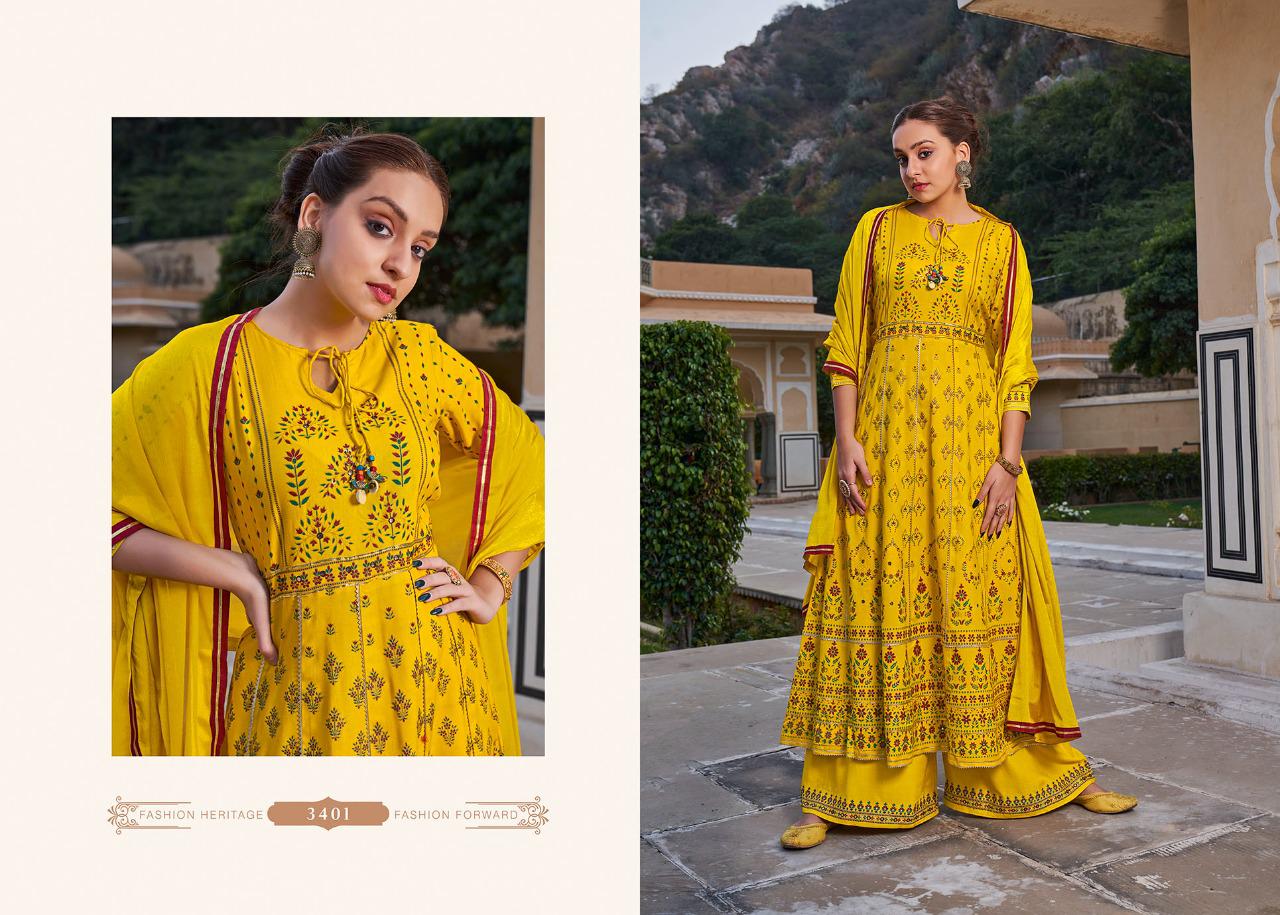 rangoon inspire rayon classic trendy look top bottom with dupatta catalog