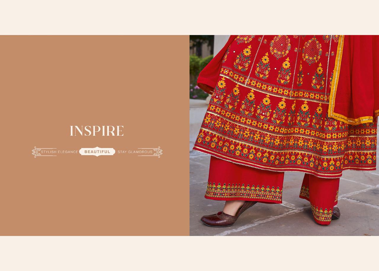 rangoon inspire rayon classic trendy look top bottom with dupatta catalog