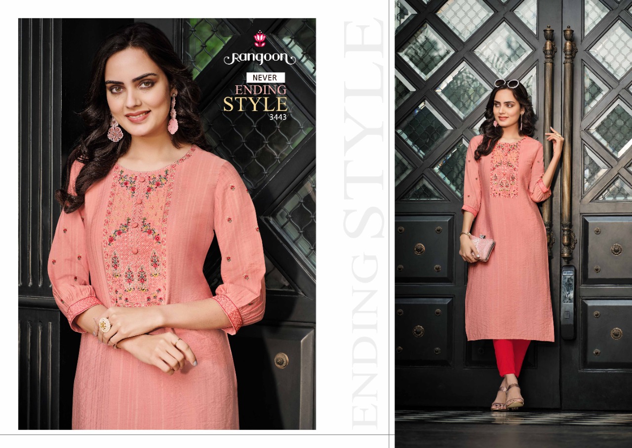 rangoon kessi jeevika voscose new and modern style kurti catalog