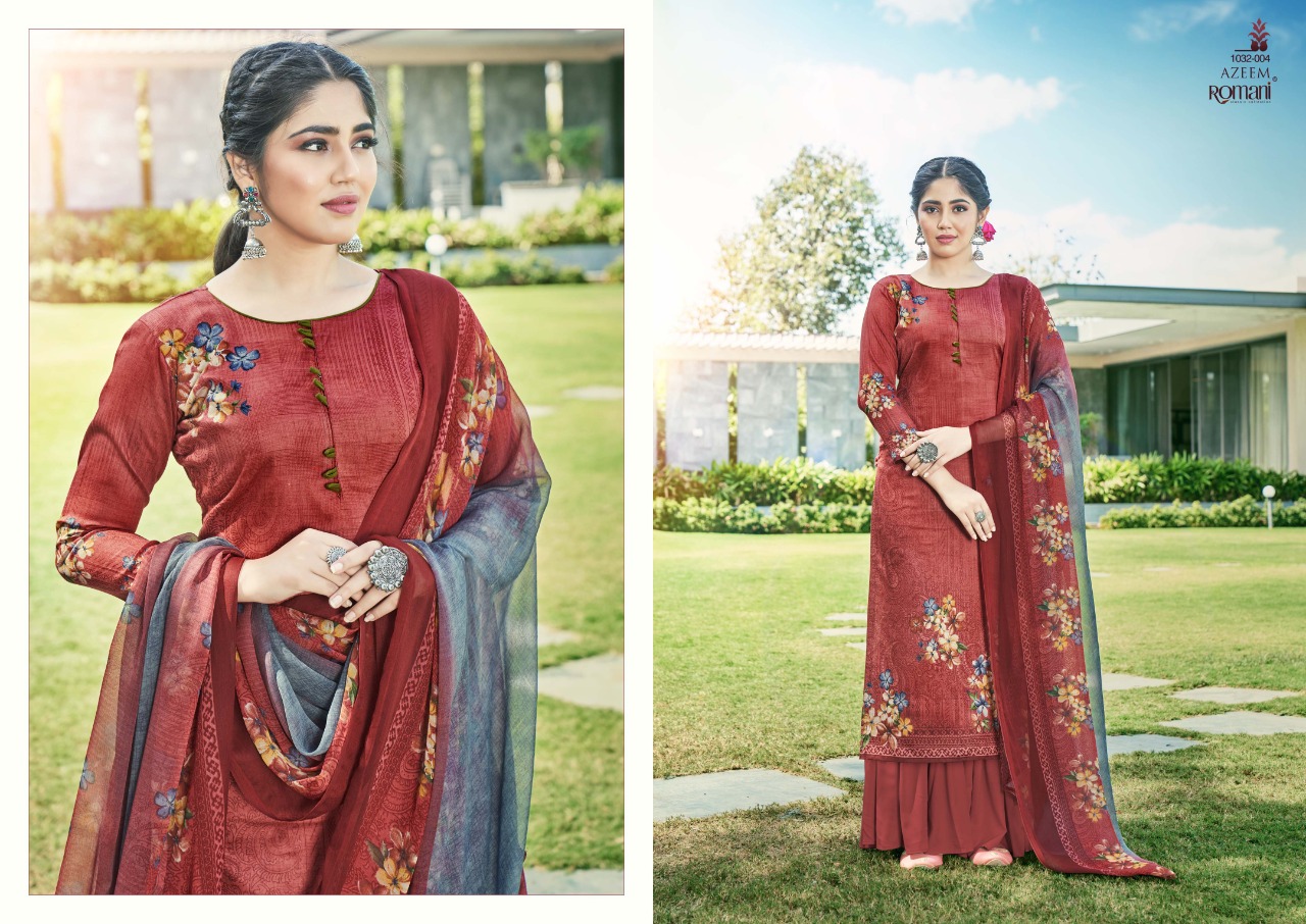 romani azeem cotton catchy look salwar suit catalog