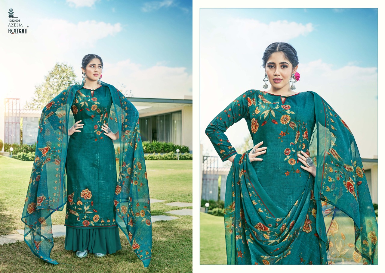 romani azeem cotton catchy look salwar suit catalog