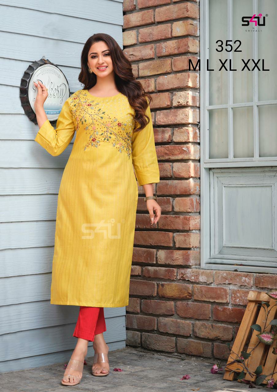 s4u s4u 352 fancy attractive look kurti size set