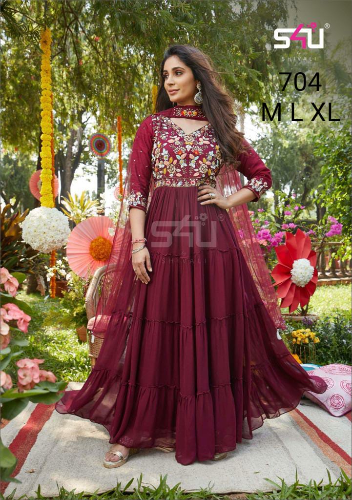 S4u s4u 704 fancy festiv look indo western size set