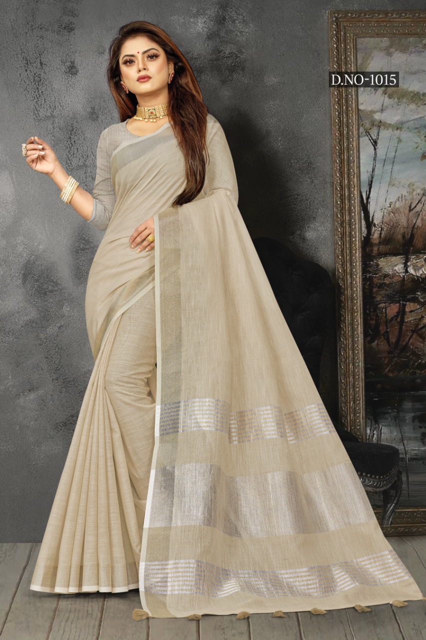 sangam print karigiri linen classic trendy look saree catalog