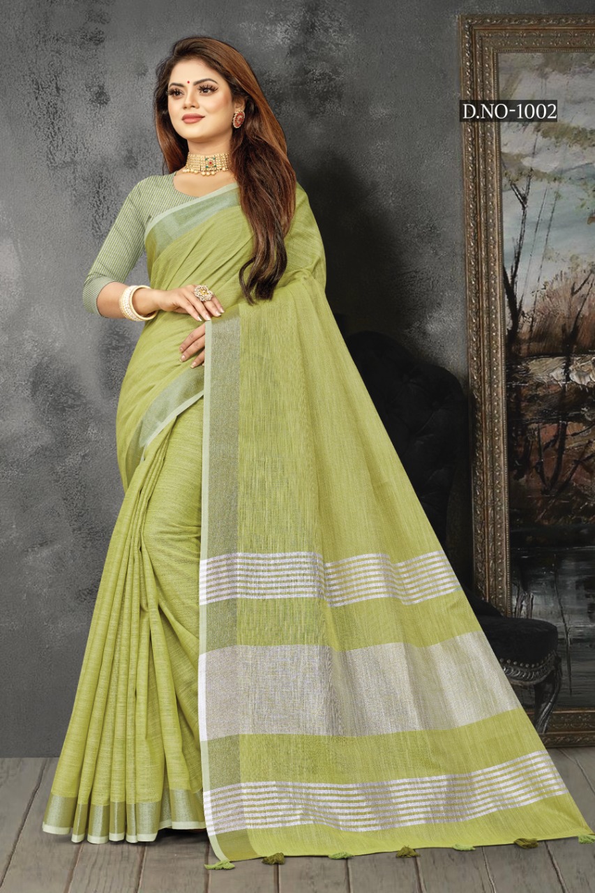 sangam print karigiri linen classic trendy look saree catalog