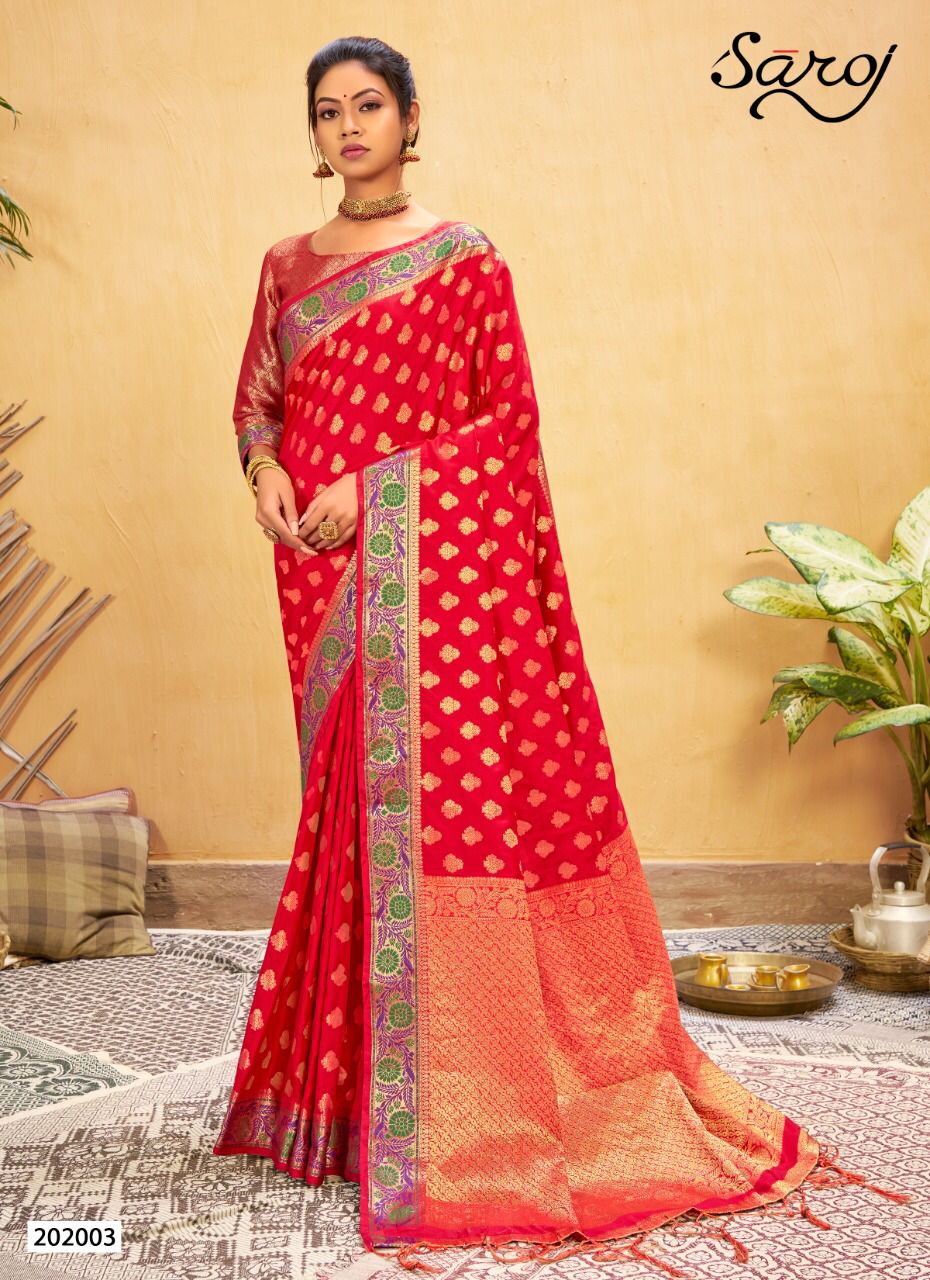 saroj saree amayra silk regal look saree catalog