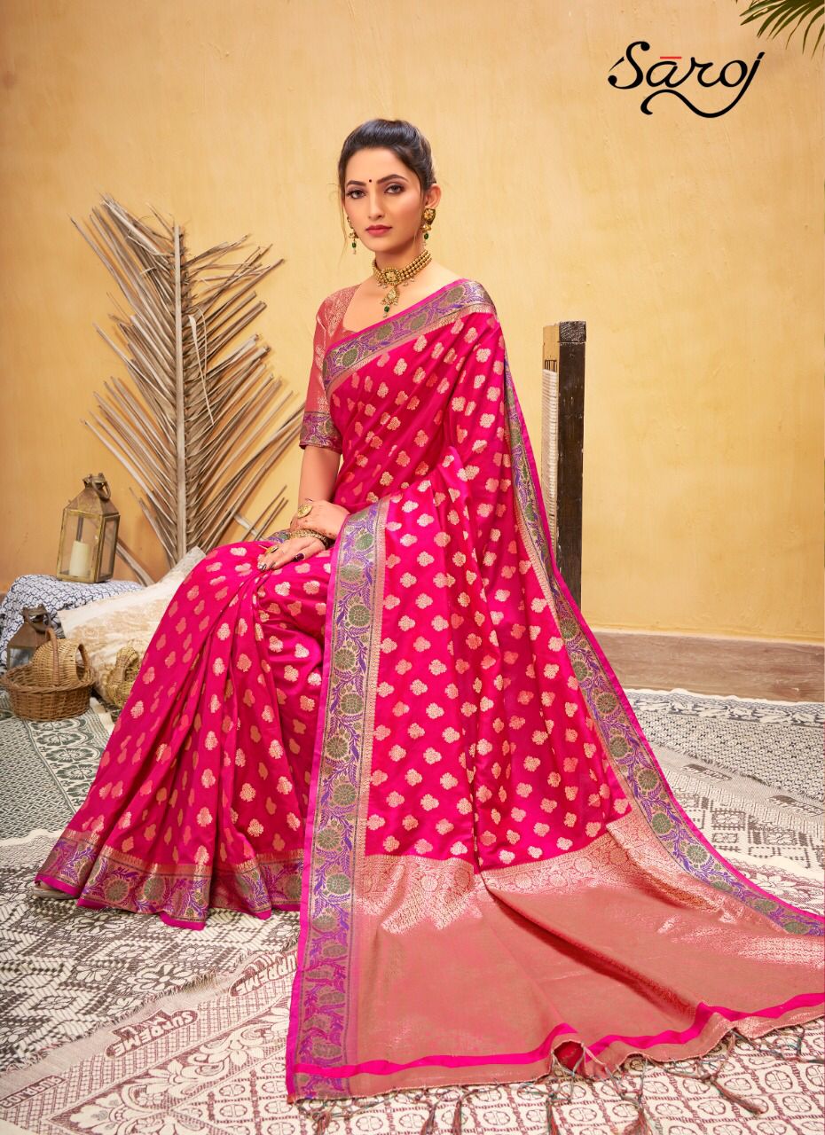 saroj saree amayra silk regal look saree catalog