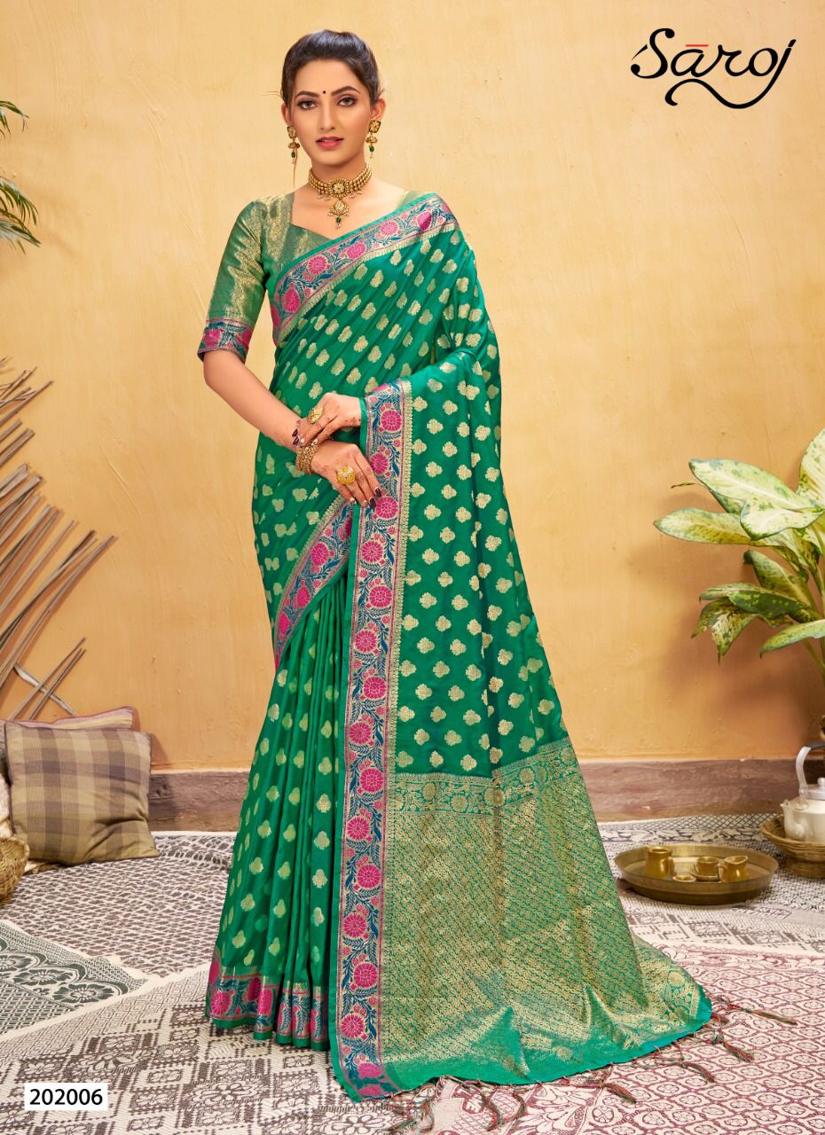 saroj saree amayra silk regal look saree catalog