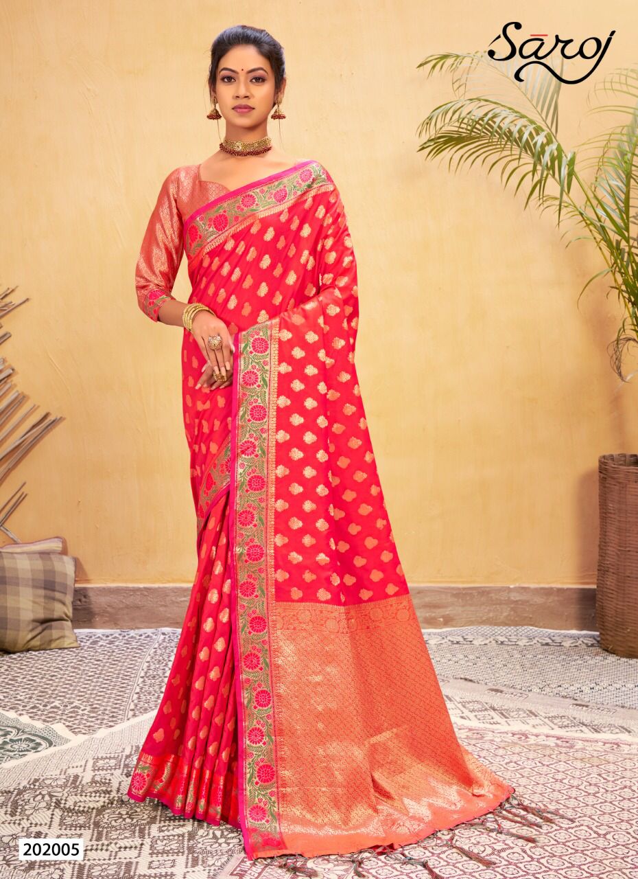 saroj saree amayra silk regal look saree catalog