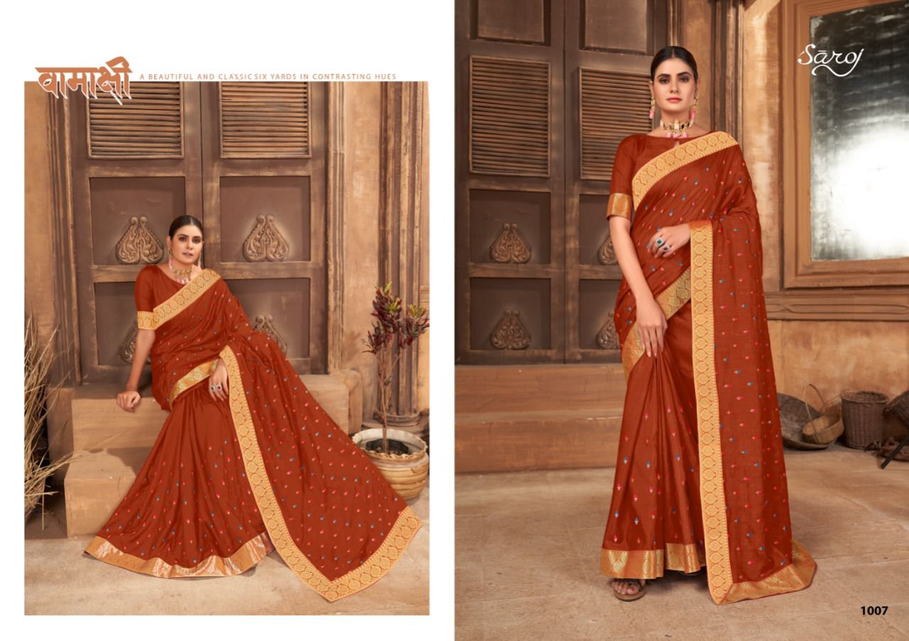 saroj saree divyanka silk new and modern style saree catalog