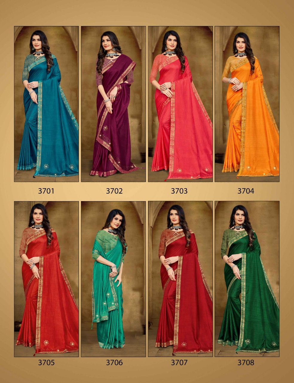 saroj saree galaxy vichitra silk gorgeous look saree catalog