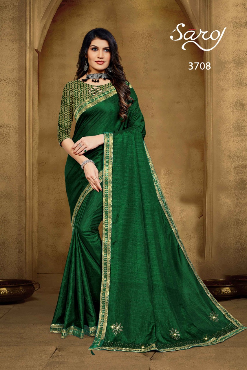 saroj saree galaxy vichitra silk gorgeous look saree catalog