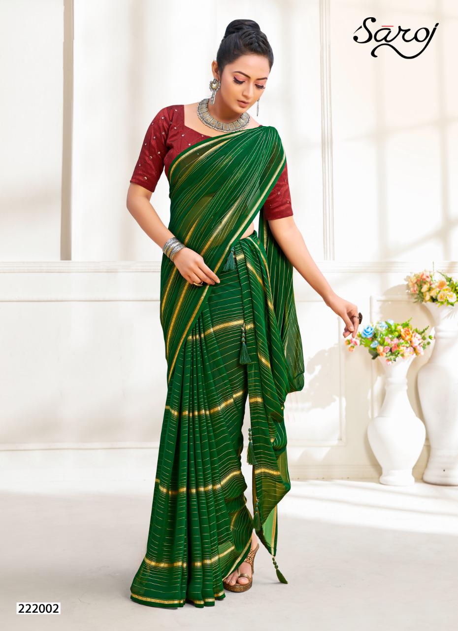 saroj saree Mannya weightless georgette exclusive print saree catalog