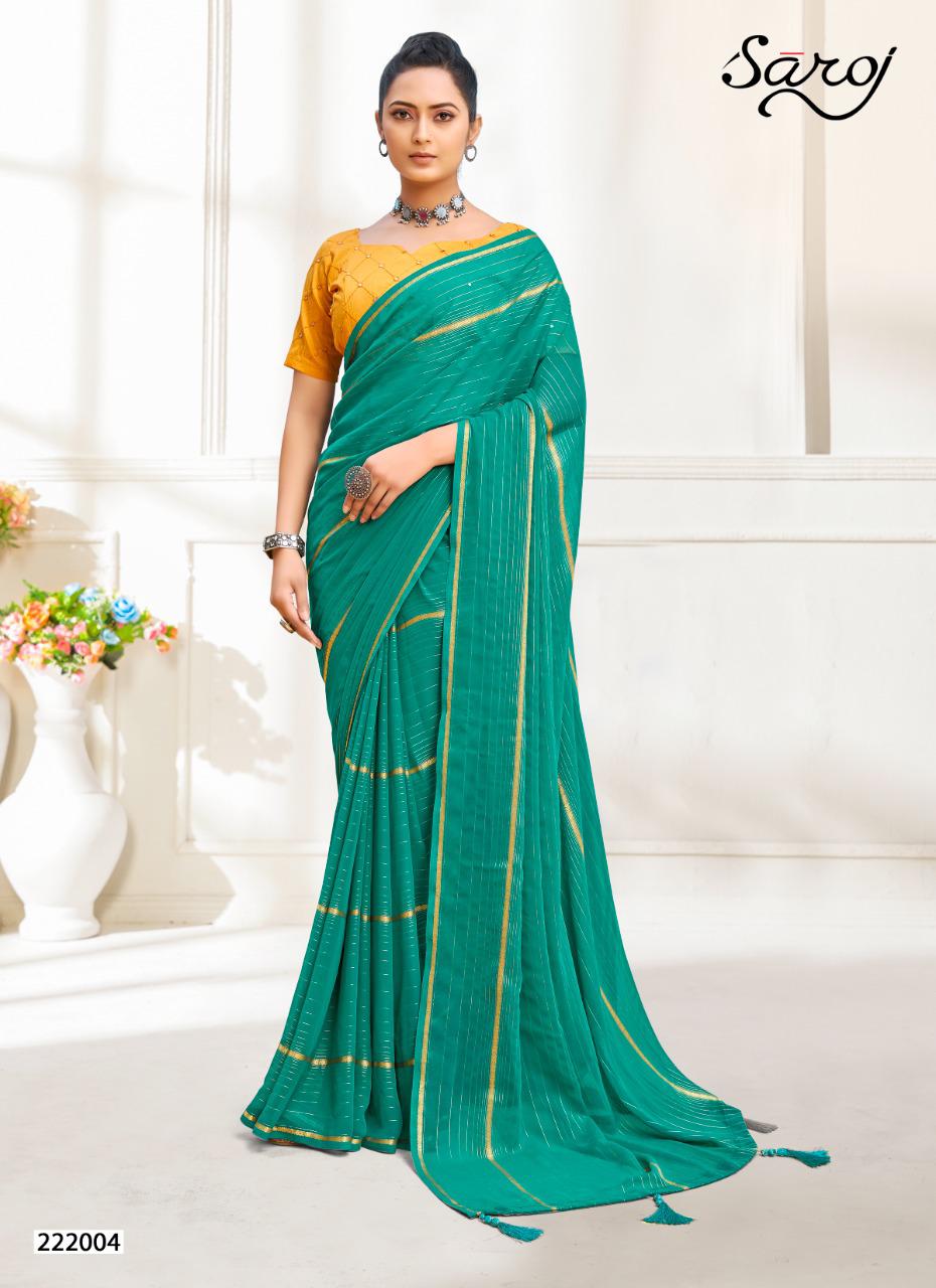 saroj saree Mannya weightless georgette exclusive print saree catalog