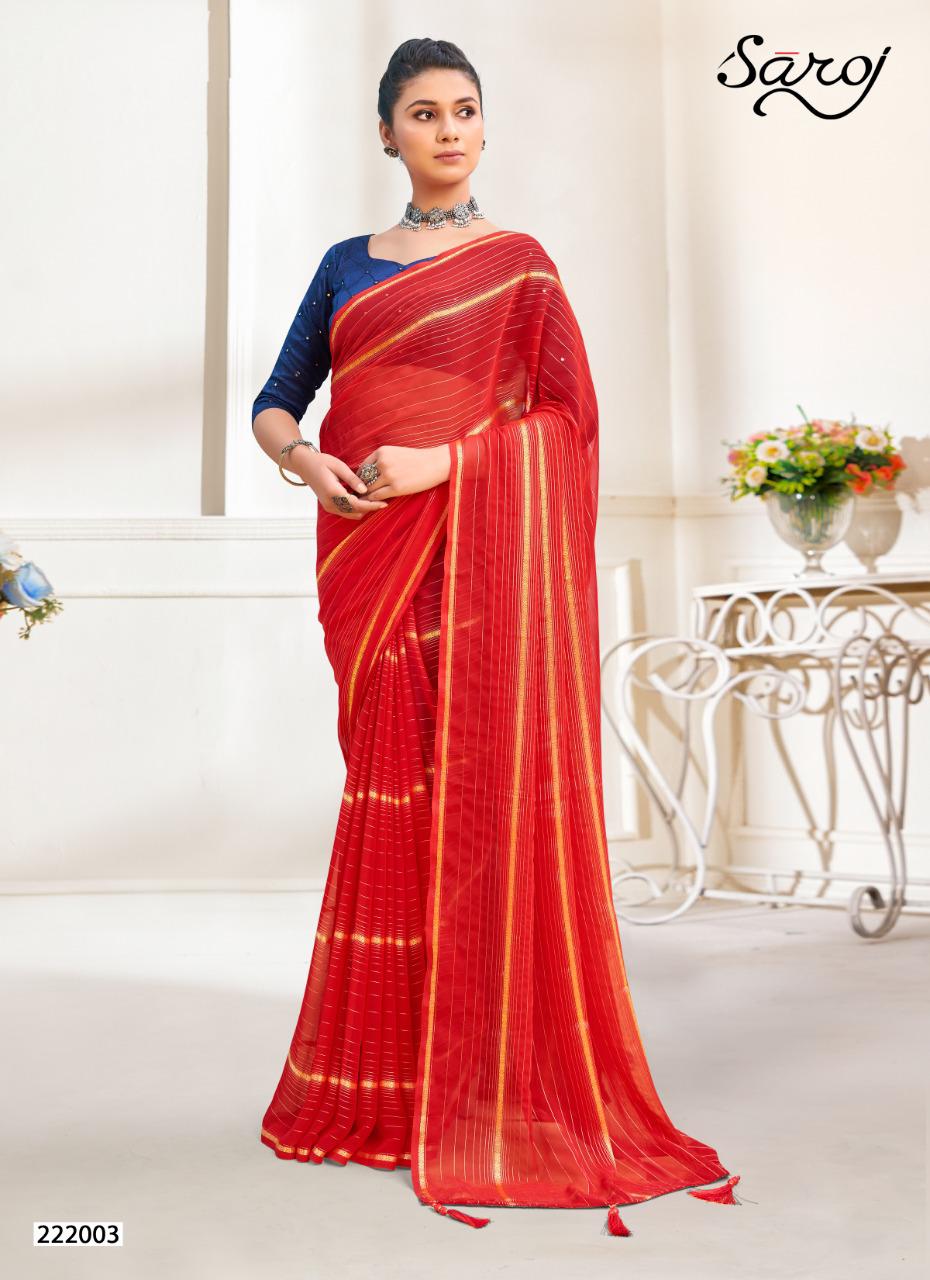 saroj saree Mannya weightless georgette exclusive print saree catalog