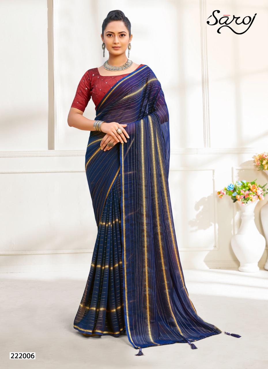 saroj saree Mannya weightless georgette exclusive print saree catalog