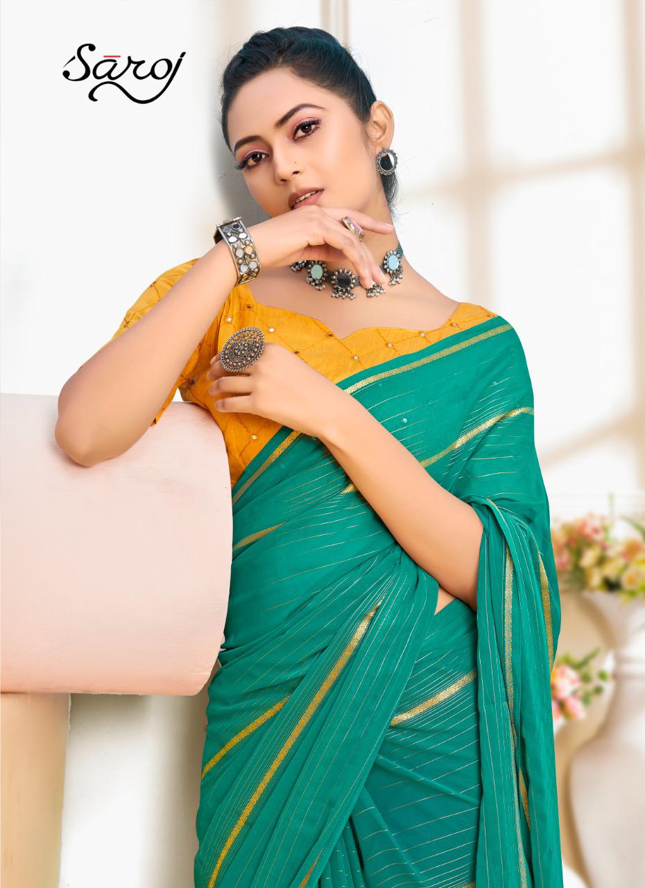 saroj saree Mannya weightless georgette exclusive print saree catalog