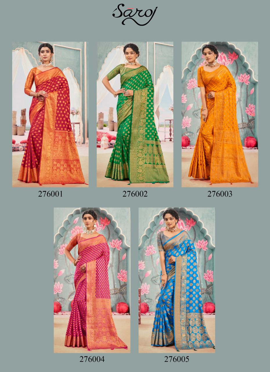 saroj saree reshma silk gorgeous look saree catalog