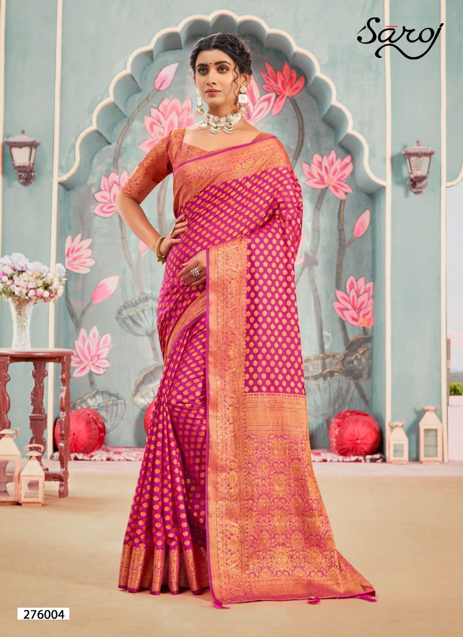 saroj saree reshma silk gorgeous look saree catalog