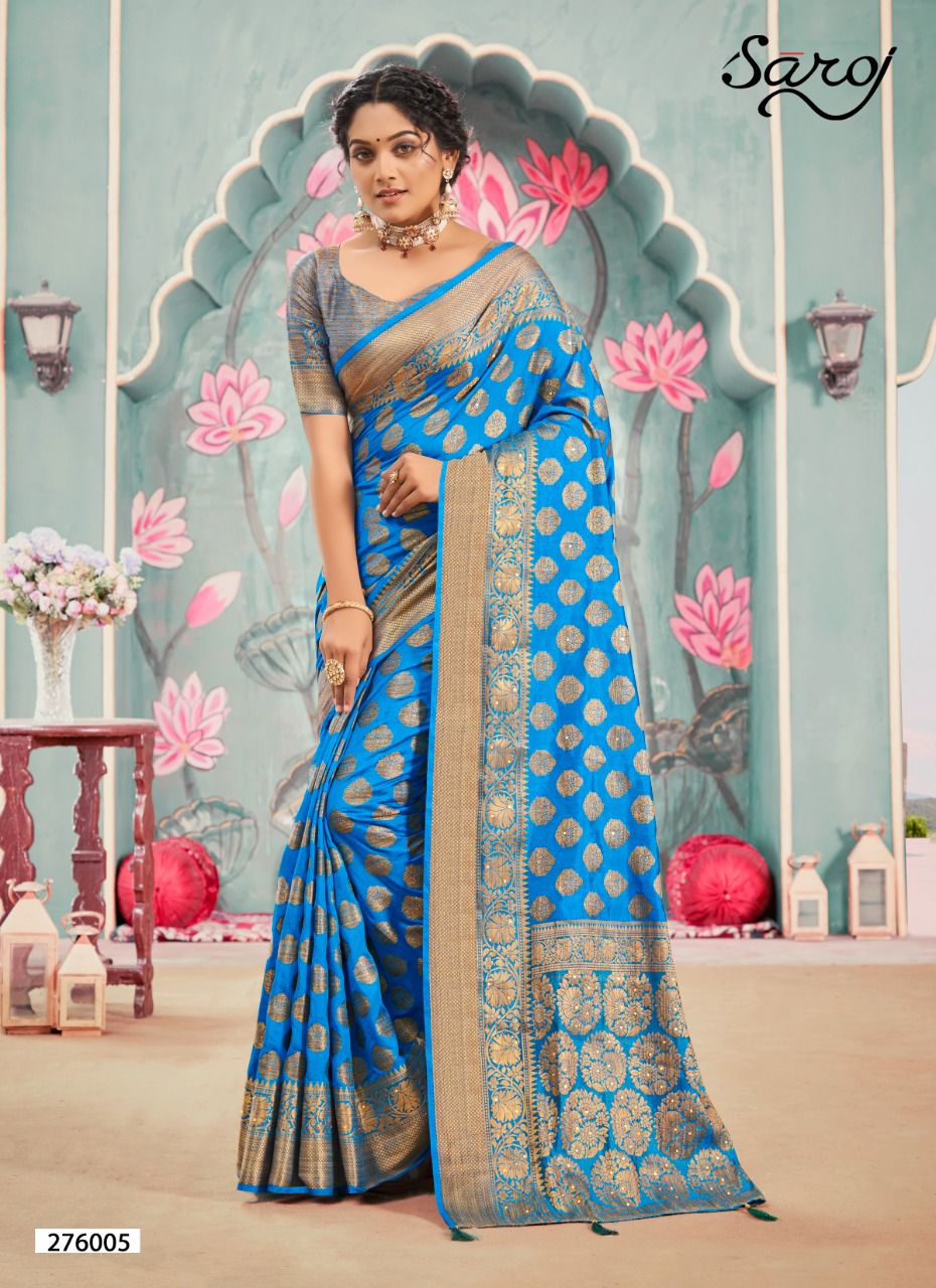 saroj saree reshma silk gorgeous look saree catalog