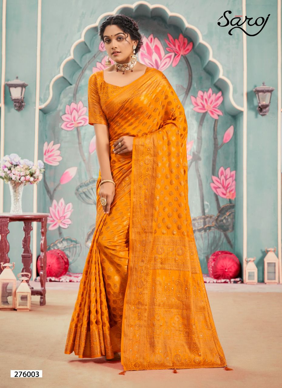 saroj saree reshma silk gorgeous look saree catalog