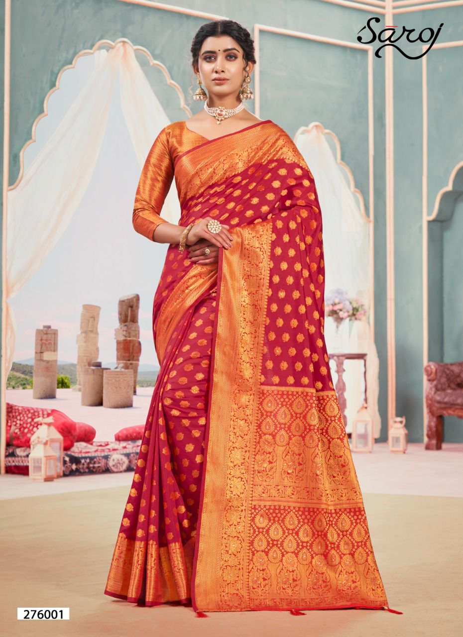 saroj saree reshma silk gorgeous look saree catalog