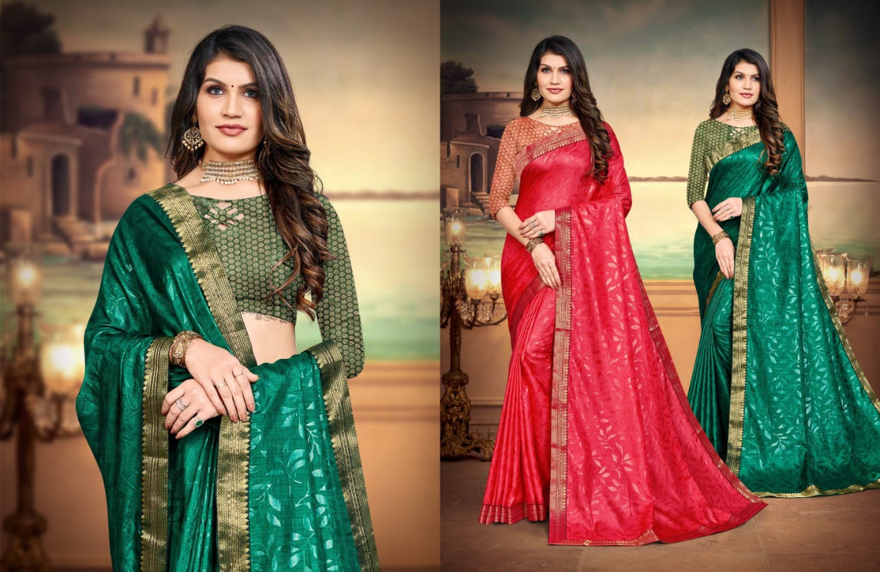 saroj saree silver queen silk decent look saree catalog