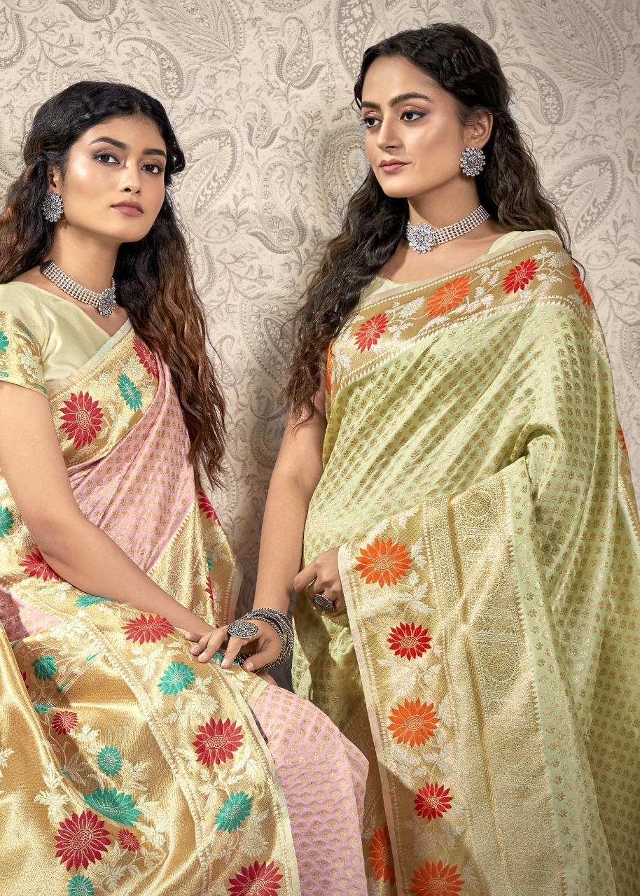 shakunt chandrakala art silk elegant look saree catalog