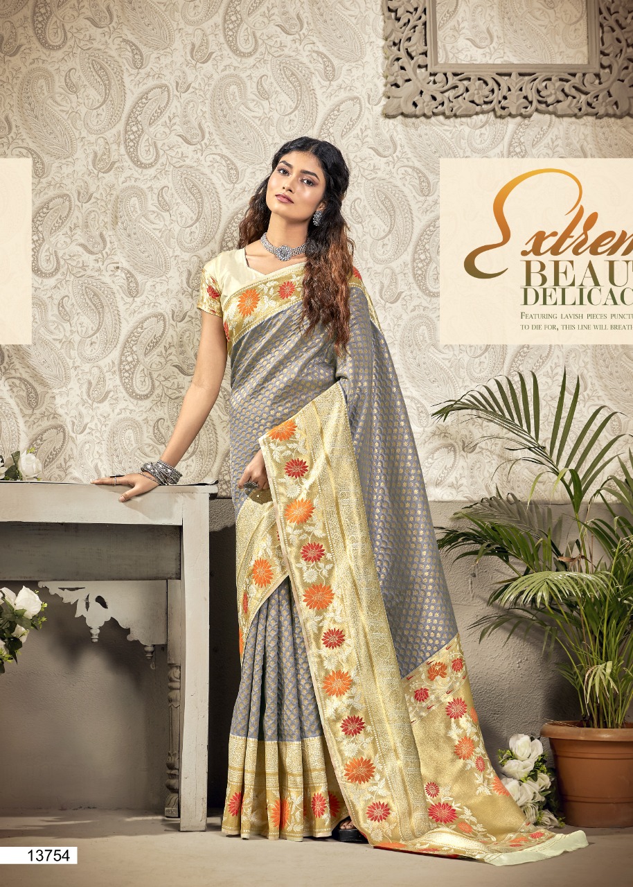 shakunt chandrakala art silk elegant look saree catalog