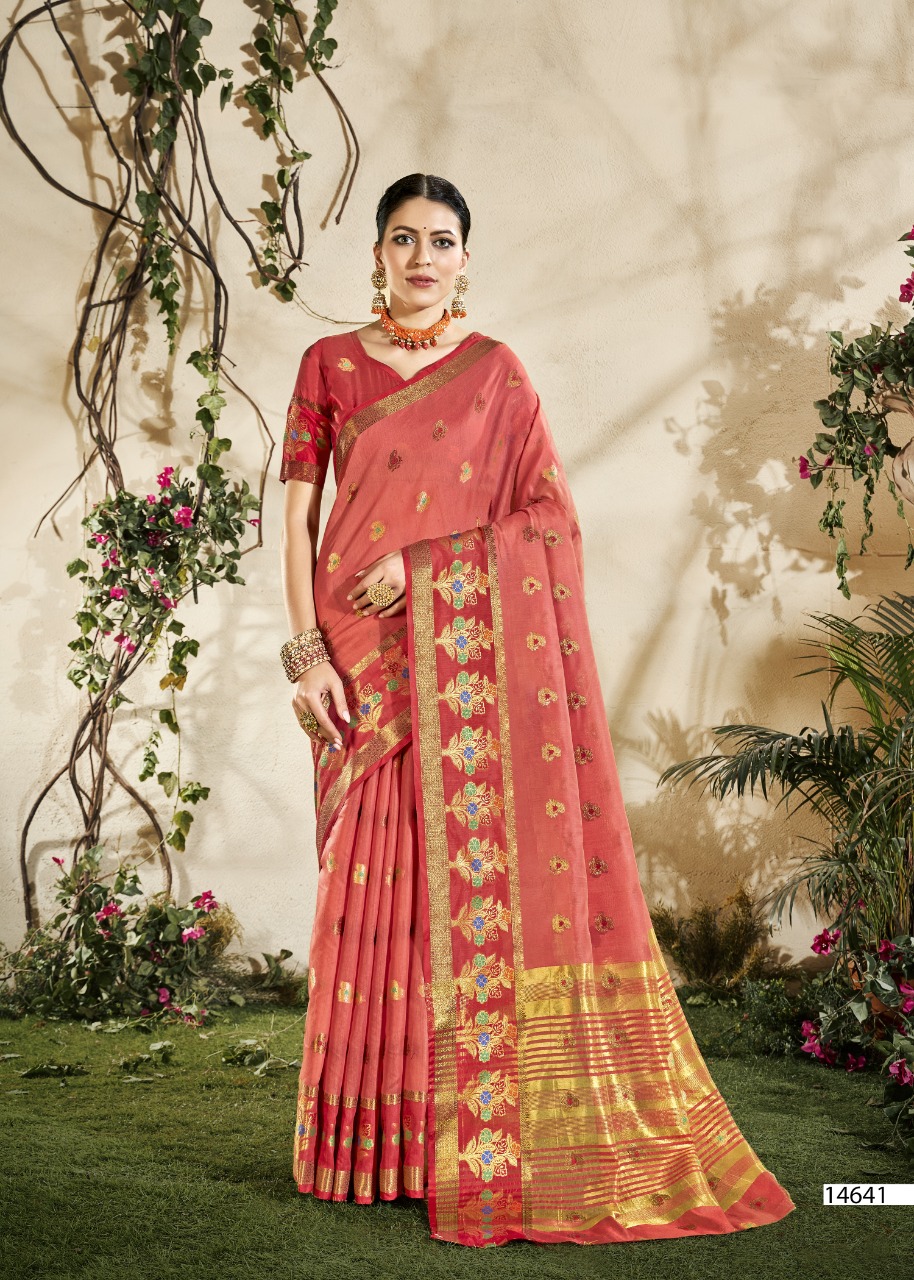 shakunt nandeshwar cotton regal look saree catalog