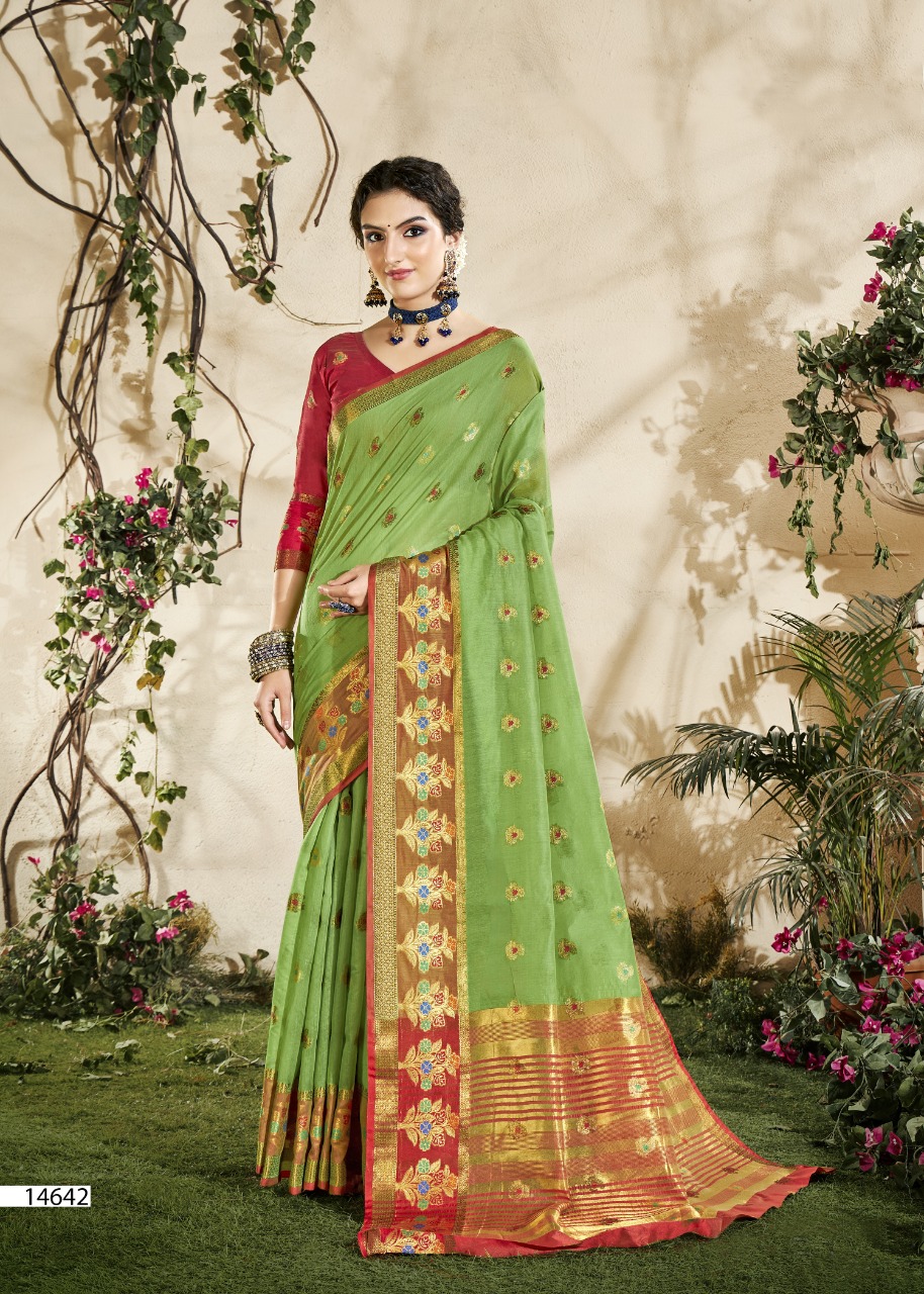 shakunt nandeshwar cotton regal look saree catalog